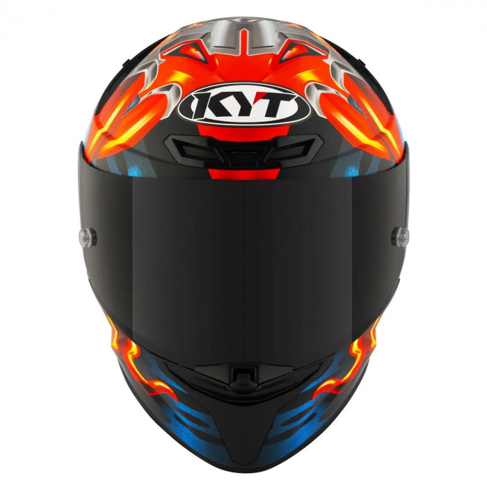 Мотошлем KYT TT-REVO MAGNET, цвет Черный Матовый/Синий/Красный, Размер XL