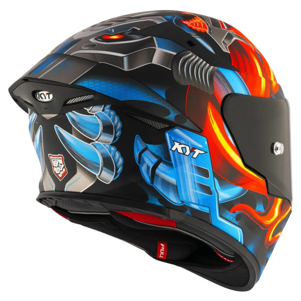 Мотошлем TT-REVO MAGNET, цвет Черный Матовый/Синий/Красный, Размер M