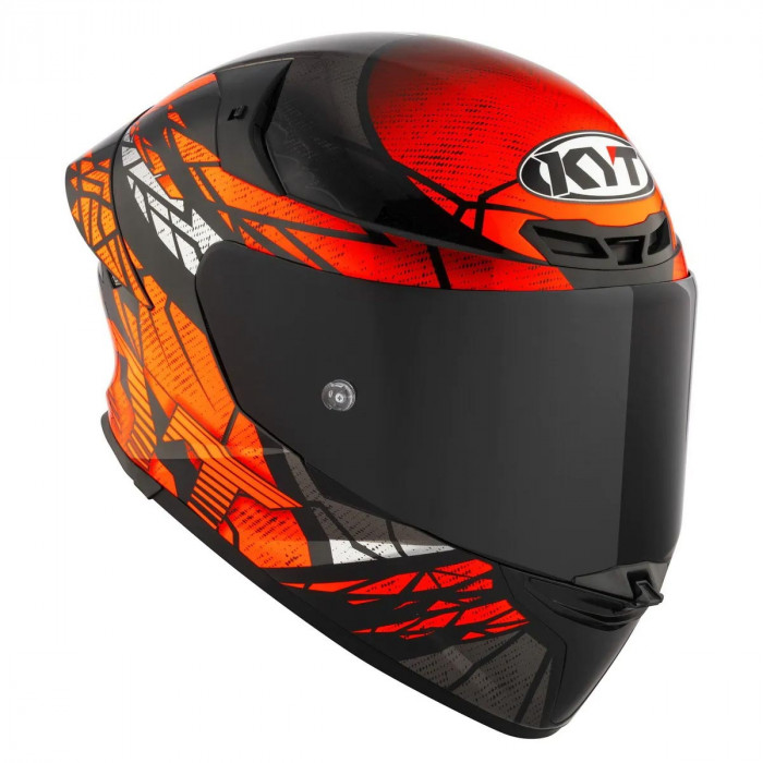 Мотошлем KYT TT-REVO COMBUSTION ORANGE, цвет Оранжевый, Размер M