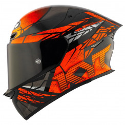 Мотошлем KYT TT-REVO COMBUSTION ORANGE, цвет Оранжевый