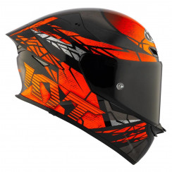Мотошлем KYT TT-REVO COMBUSTION ORANGE, цвет Оранжевый