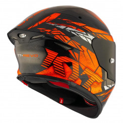 Мотошлем KYT TT-REVO COMBUSTION ORANGE, цвет Оранжевый