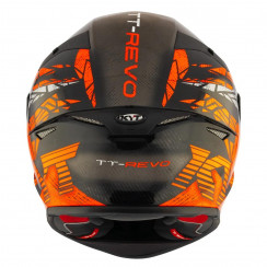Мотошлем KYT TT-REVO COMBUSTION ORANGE, цвет Оранжевый