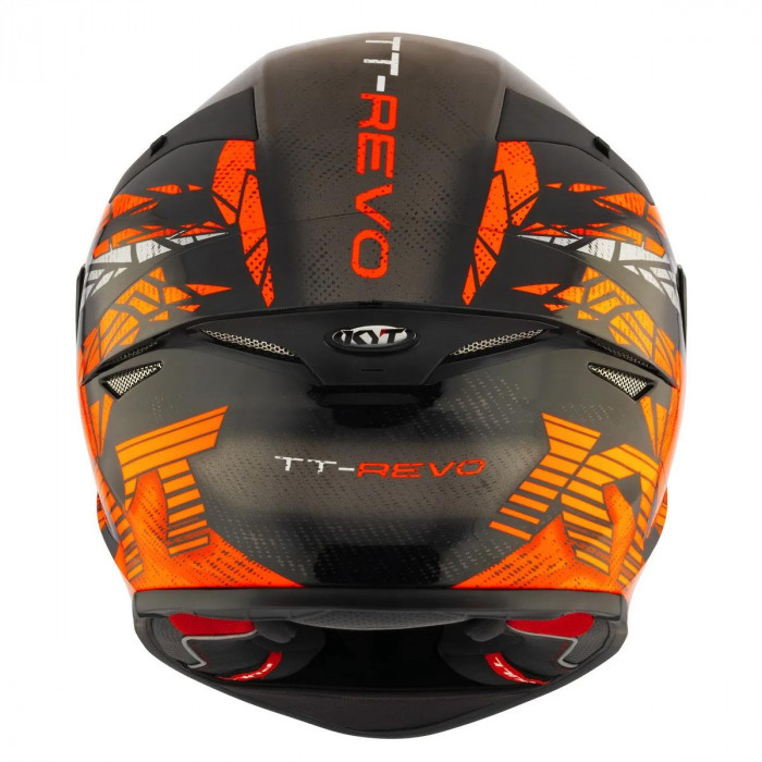 Мотошлем KYT TT-REVO COMBUSTION ORANGE, цвет Оранжевый, Размер M