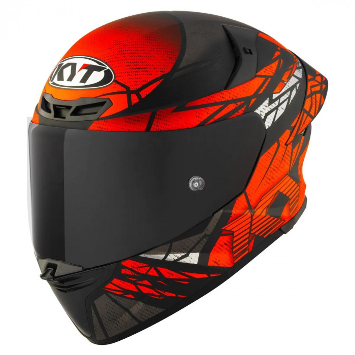 Мотошлем KYT TT-REVO COMBUSTION ORANGE, цвет Оранжевый, Размер M