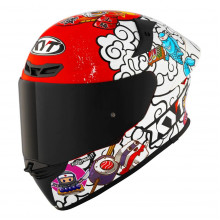 [KYT] Мотошлем TT-REVO SUSHI TIME, цвет Белый/Красный, Размер S