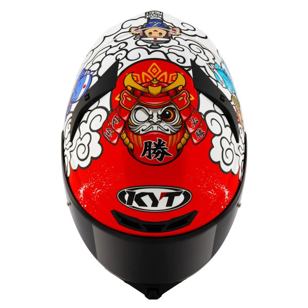 Мотошлем TT-REVO SUSHI TIME, цвет Белый/Красный, Размер S