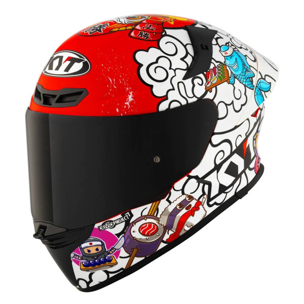 Мотошлем TT-REVO SUSHI TIME, цвет Белый/Красный, Размер S