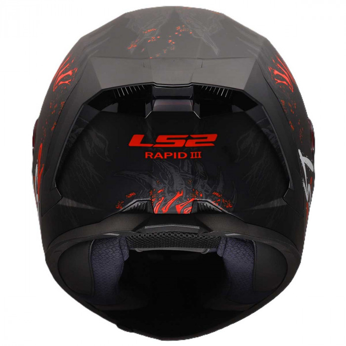 Мотошлем LS2 FF820 RAPID III KAIJU II, матовый черно-красно-белый, размер XL
