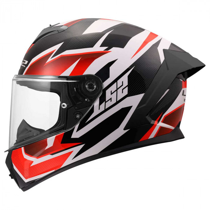 Мотошлем LS2 FF820 RAPID III XTREM, бело-черно-красный, размер S