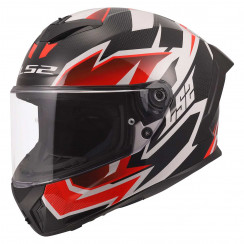 Мотошлем LS2 FF820 RAPID III XTREM, бело-черно-красный, размер S