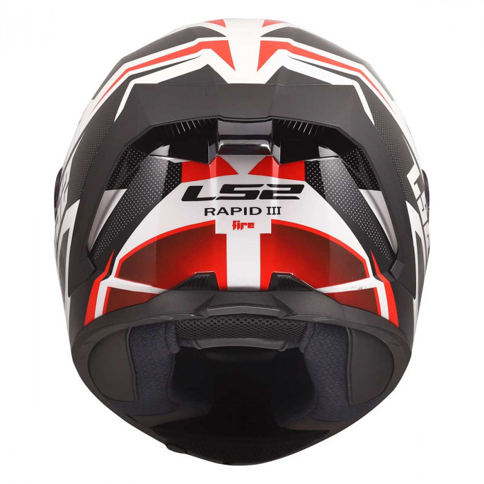 Мотошлем LS2 FF820 RAPID III XTREM, бело-черно-красный, размер S