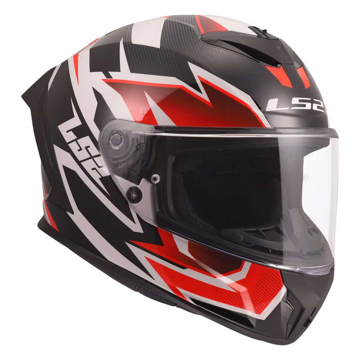 Мотошлем LS2 FF820 RAPID III XTREM, бело-черно-красный, размер S