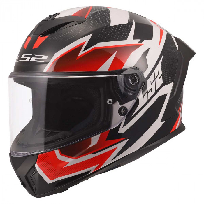 Мотошлем LS2 FF820 RAPID III XTREM, бело-черно-красный, размер S