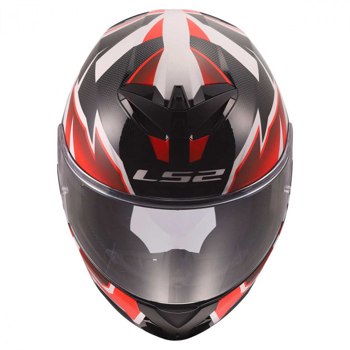 Мотошлем LS2 FF820 RAPID III XTREM, бело-черно-красный, размер S