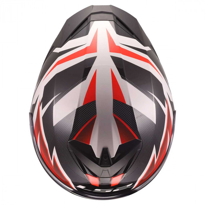 Мотошлем LS2 FF820 RAPID III XTREM, бело-черно-красный, размер S