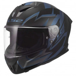 Мотошлем LS2 FF820 RAPID III XTREM, черно-синий матовый, размер 2XL