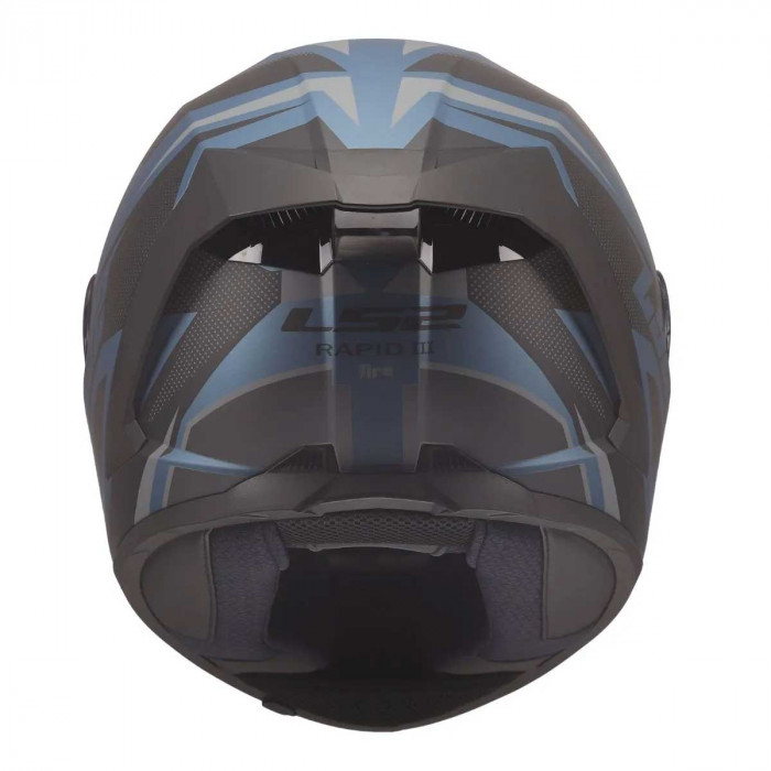 Мотошлем LS2 FF820 RAPID III XTREM, черно-синий матовый, размер 2XL