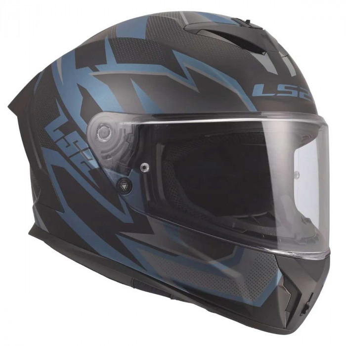 Мотошлем LS2 FF820 RAPID III XTREM, черно-синий матовый, размер 2XL