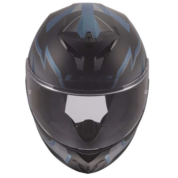 Мотошлем LS2 FF820 RAPID III XTREM, черно-синий матовый, размер 2XL