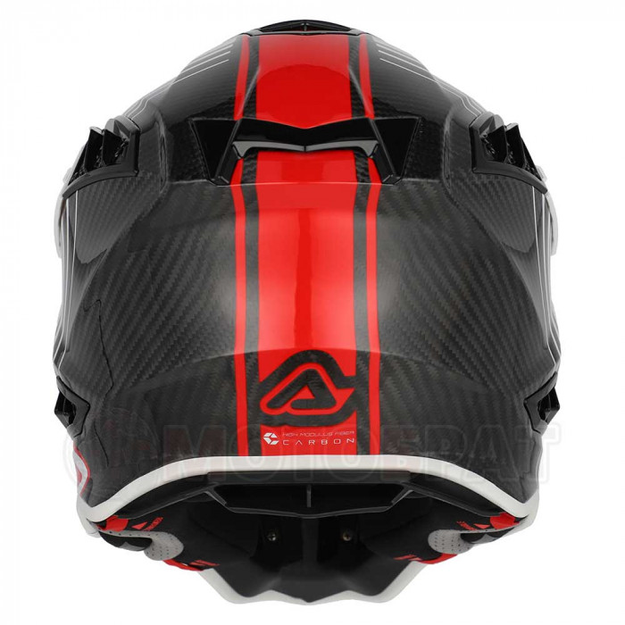 Мотошлем Acerbis AIRSTRIKE-C, белый, красный, глянцевый, 2XL