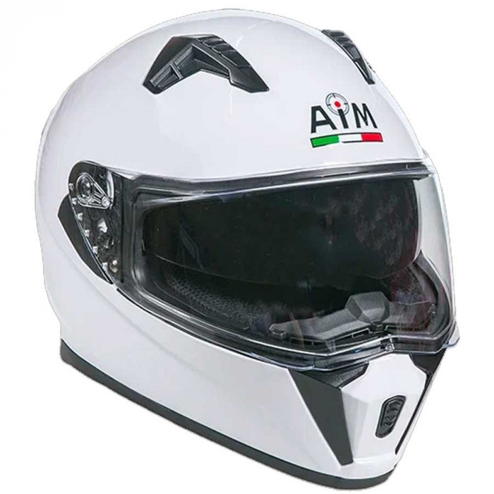 Мотошлем AiM JK320 Glossy, белый, M