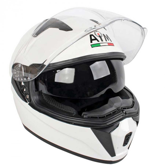Мотошлем AiM JK320 Glossy, белый, M