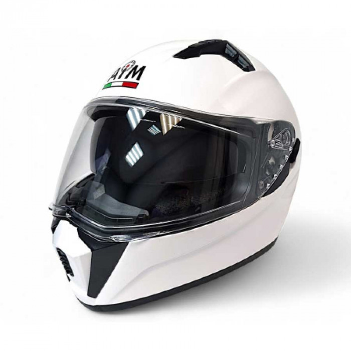 Мотошлем AiM JK320 Glossy, белый, M