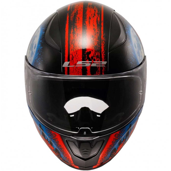 Мотошлем LS2 FF353 RAPID II ZOMBIE, черно-красный, размер 2XL