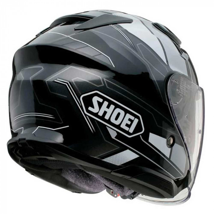 Мотошлем SHOEI J-Cruise III WHIZZY, черно-бело-сине-серебристый, размер S