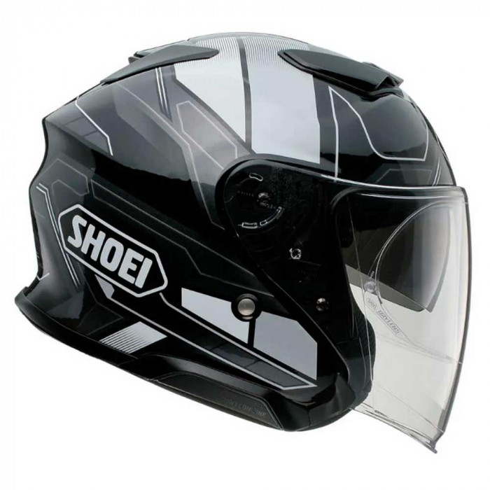 Мотошлем SHOEI J-Cruise III WHIZZY, черно-бело-сине-серебристый, размер S