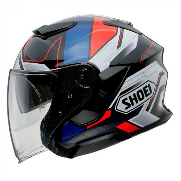 Мотошлем SHOEI J-Cruise III WHIZZY, сине-бело-красный, размер S