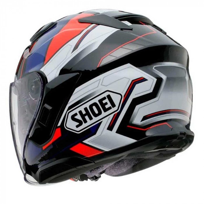Мотошлем SHOEI J-Cruise III WHIZZY, сине-бело-красный, размер S
