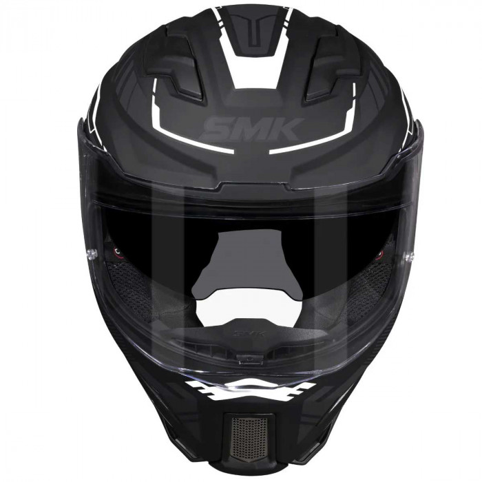 Мотошлем SMK Agnar Tektron, цвет Черный/Белый MA261, Размер L