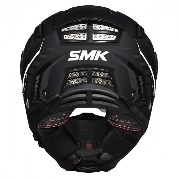 Мотошлем SMK Agnar Tektron, цвет Черный/Белый MA261, Размер L