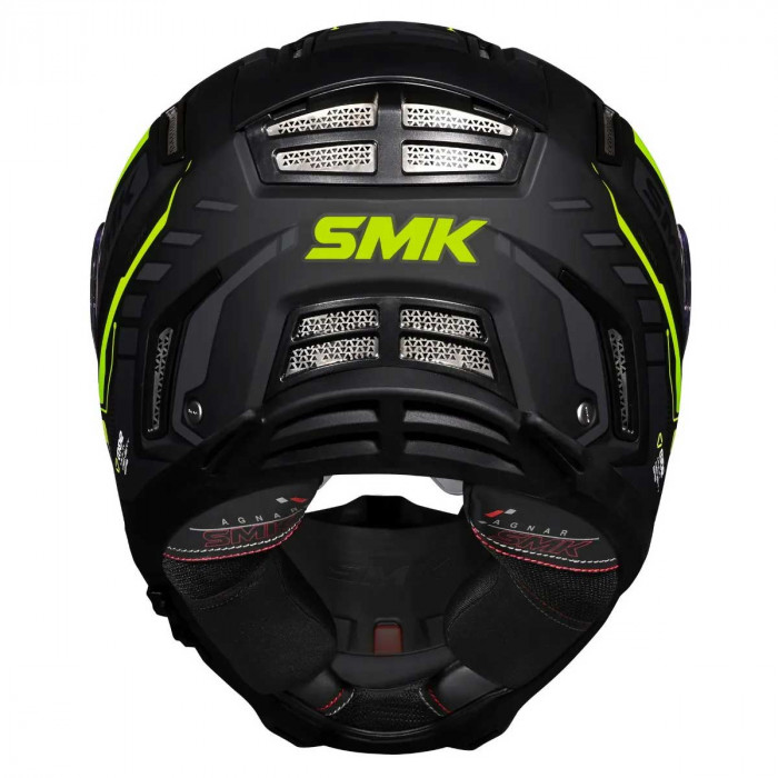 Мотошлем SMK Agnar Tektron, цвет Черный/Желтый MA264, Размер L