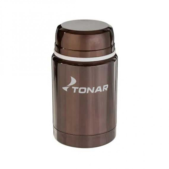 Термос ТОНАР TONAR коричневый 500ML с ложкой широкое горло HS.TM-036