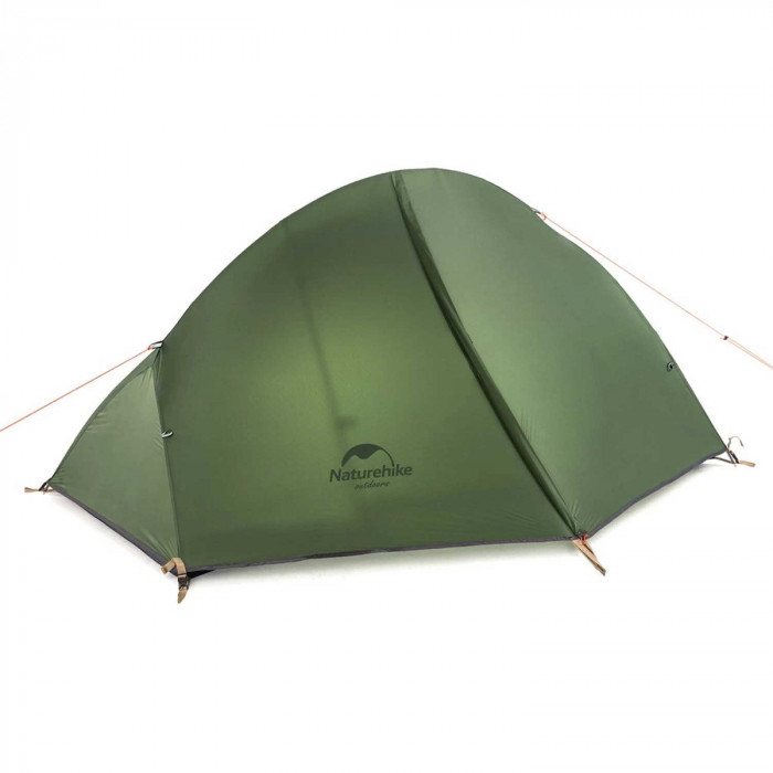 Палатка 1-местная Naturehike сверхлегкая + коврик NH18A095-D, 20D, зеленый