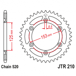 Звезда цепного привода JT JTA210.50BLK