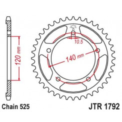 Звезда цепного привода JT JTR1792.48ZBK