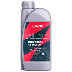 Моторное масло LAVR RIDE UNIVERSAL 4T 10W-40 SM 1л