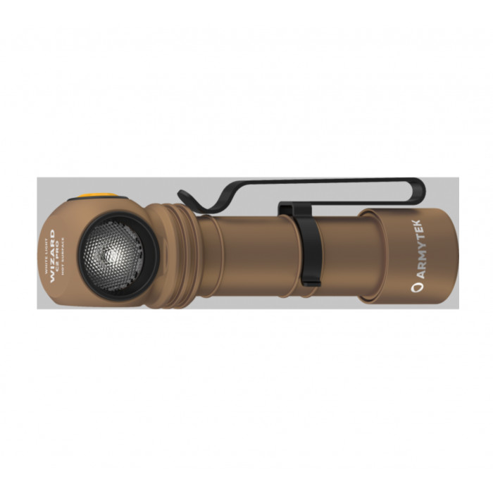 Мультифонарь налобный Armytek Wizard C2 Pro Sand, чехол, холодный свет, аккумулятор F08701CS