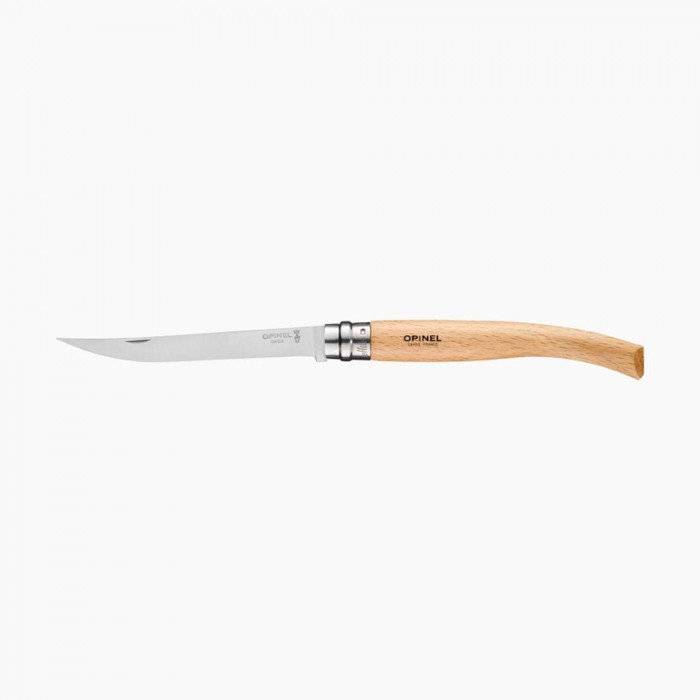 Нож филейный Opinel №12, нержавеющая сталь, рукоять из дерева бука