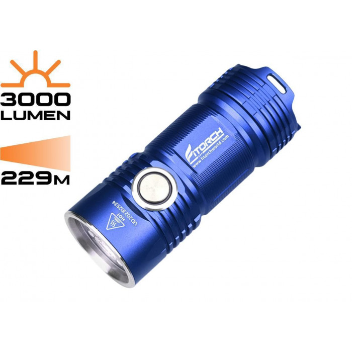 Фонарь FiTorch P25 универсальный компактный синий акум. с USB