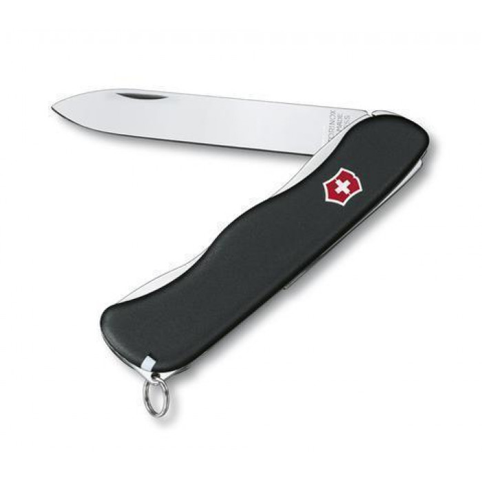 Нож Victorinox Sentinel, мм, функции, с фиксатором лезвия, черный