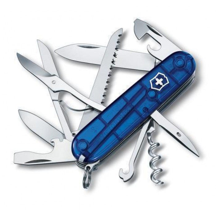 Нож Victorinox Huntsman, мм, функций, полупрозрачный синий
