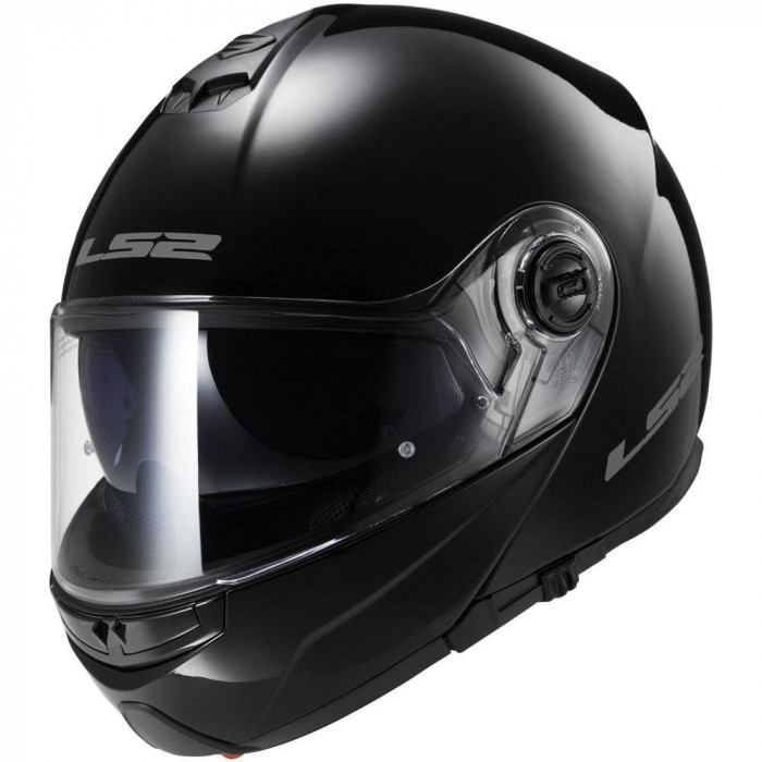 Мотошлем LS2 FF325 STROBE SNOW Solid черный, глянцевый, M