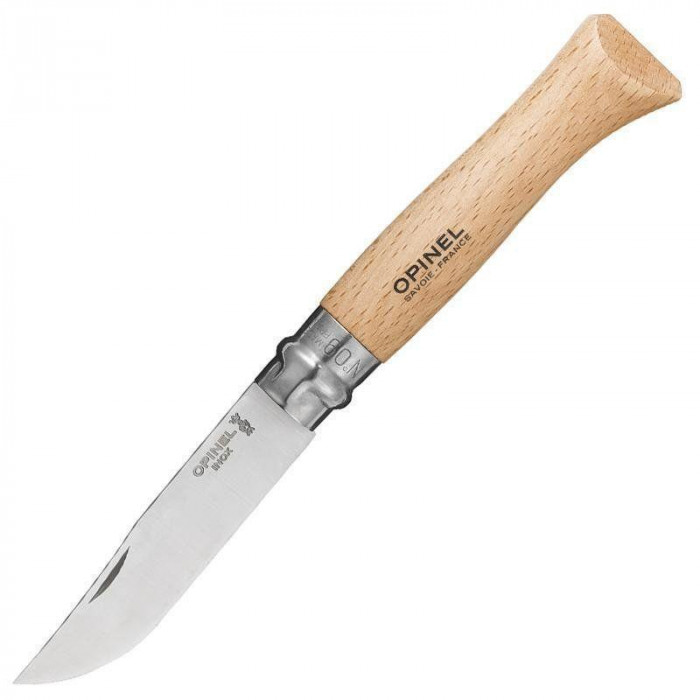 Нож Opinel №9, нержавеющая сталь, дубовая рукоять в картонной коробке