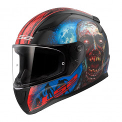 Мотошлем LS2 FF353 RAPID II ZOMBIE черно-красный, глянцевый, чёрный, красный, XL