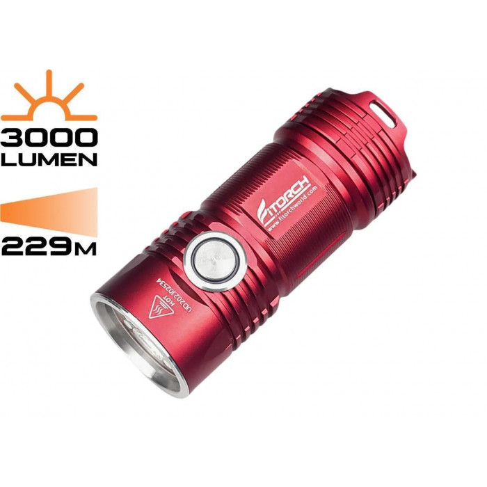 Фонарь FiTorch P25 универсальный компактный красный акум. с USB
